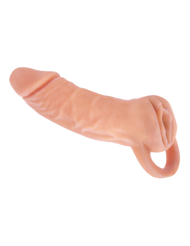 NMC TWO IN ONE 7 INCH PENIS EXTENDER AND MASTURBATOR FLESH